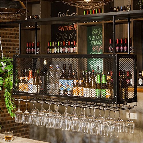Loft Wall Shelf Metal Iron Grid Ceiling Rack Storage Wine Racks