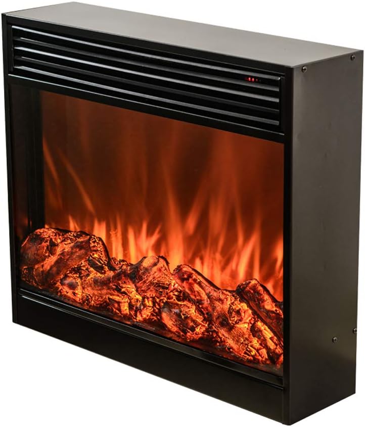 VBARV Built-in decorative heating fireplace - home simulation flame wall with remote control thermostat electric fireplace freestanding or embedded stove heater