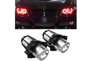 csslyzl LED Angel Eyes Halo Ring Marker Light Bulb Compatible with BMW 3 series Pre-LCI E90 E91 325i 328i 330i 335i 335xi 2006-2008 (Red Lighting)