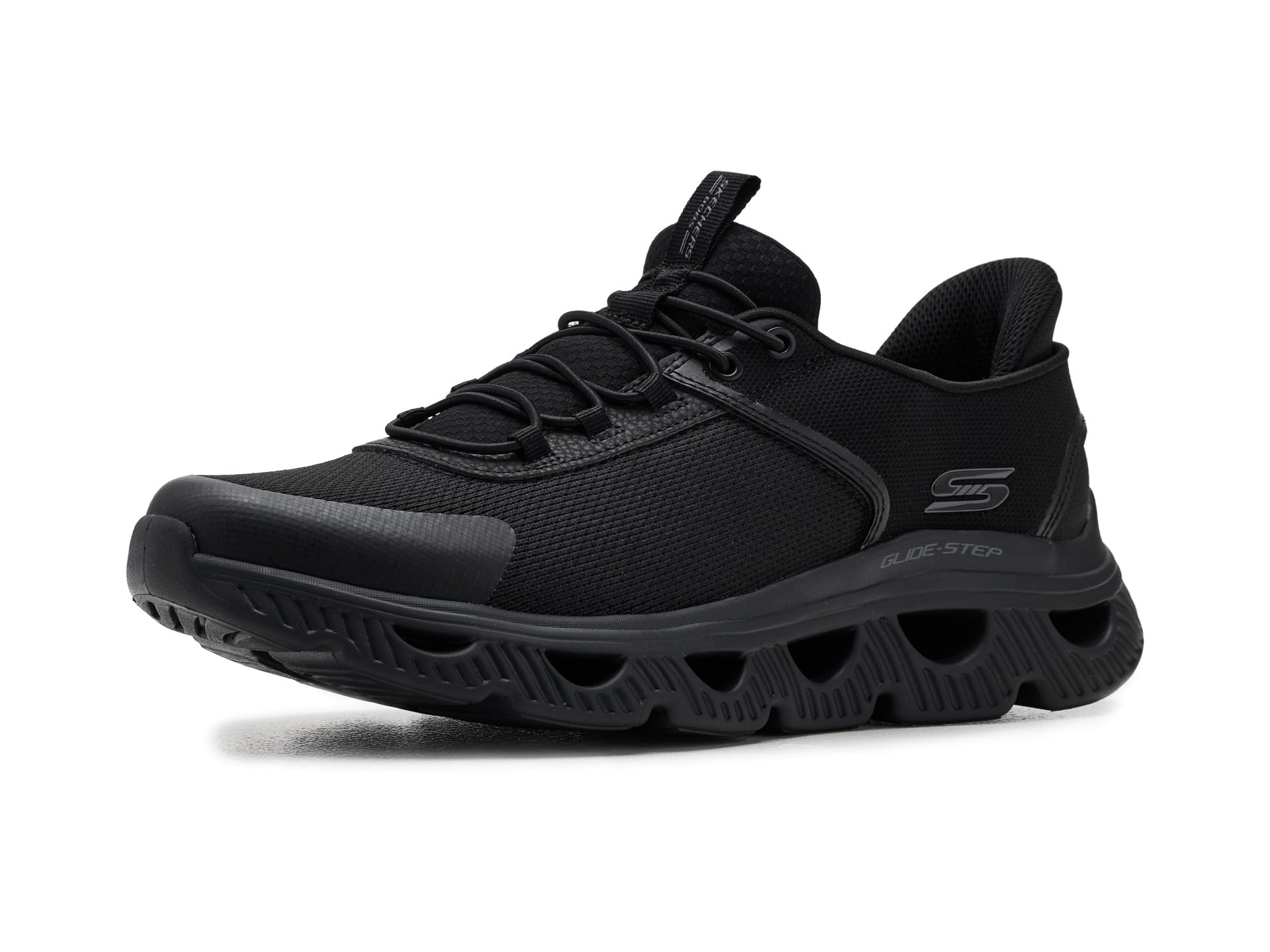 Skechers Bobs Men’s Arc Waves – Slick Turn Slip-ins, BBK, 9.5