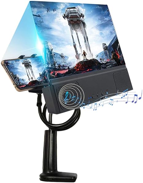 Amazon Co Jp 12インチbluetoothスピーカーフォンスクリーン拡大鏡 超鮮明な画質 携帯電話スタンド すべてのスマートフォンモデルをサポート ホーム キッチン