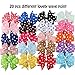Kissbuty 40PCS 3.1 Inch Baby Girls Grosgrain Ribbon Boutique Hair Bows Alligator Clips Head Headbands Simple For Teens Babies Toddlers Children