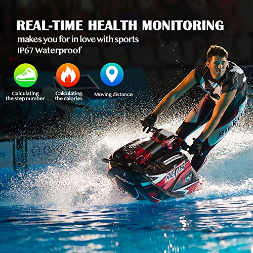 Smart Watch for Android iOS Phone Waterproof Sport Fitness Tracker with All-Day Heart Rate, Sleep Monitor, Message Call Reminder, Ultra-Long Batter Life, Bluetooth Smart Watch for Men Women Kids - Thumbnail 4