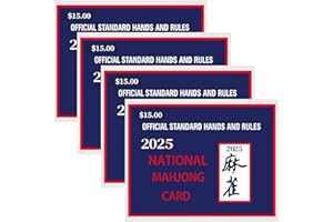2025 Mahjong Card - Large Size 4Pcs - Premium Durable Game Set- 4-Piece Set for Professional Play,Standard Cards Large Size M