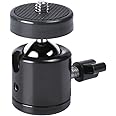 UCEC 1/4" Mini Ball Head, 360°Swivel Tripod Head, Photograph Attachment Tripod Light Stand for DSLR Camera Mounting Compatibl