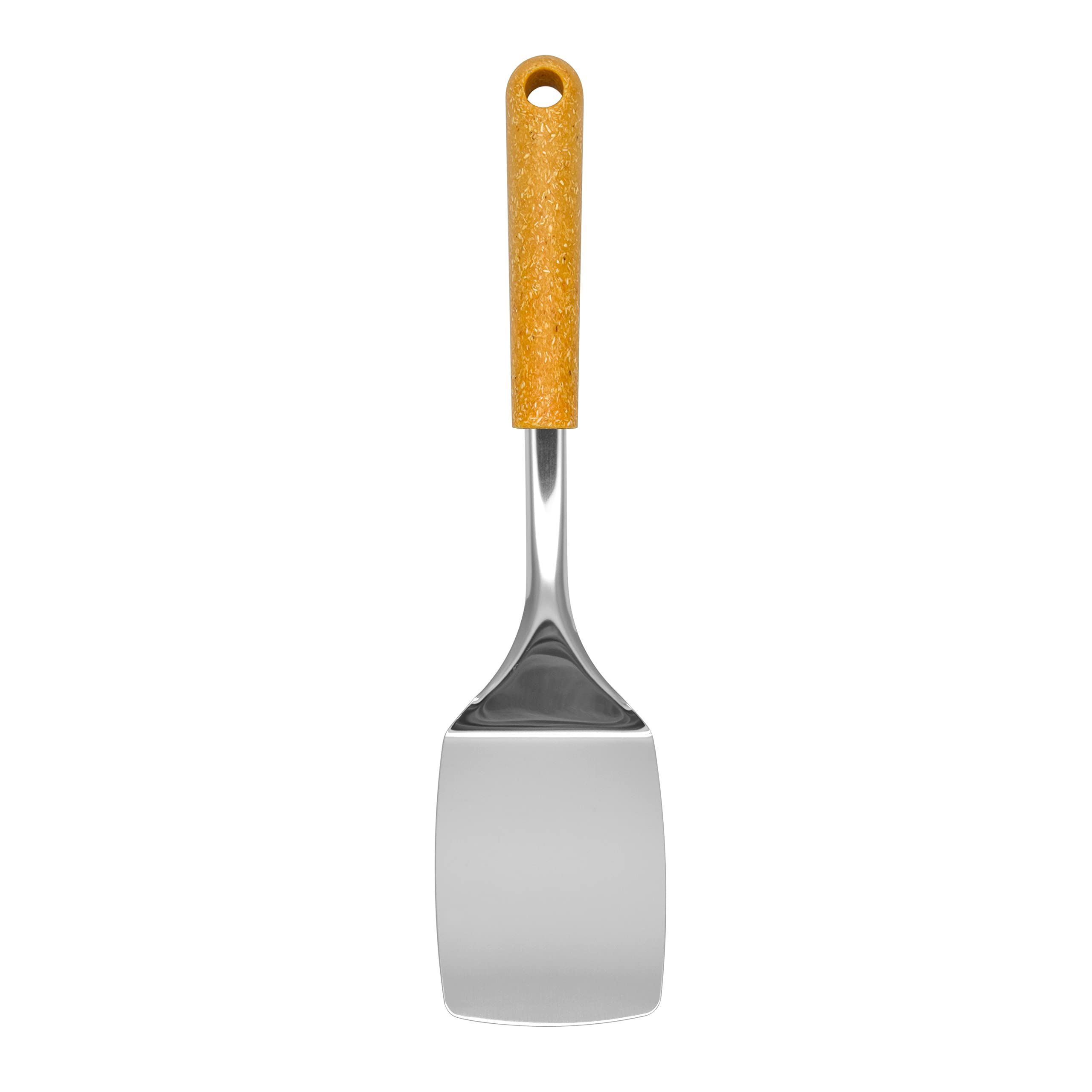 Fackelmann BIO Solid Turner, Spatula, Stainless Steel Function Head With Wood Fibre Handle, 31.5x10x4cm, Silver & Light brown/Orange — image 1