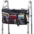 AlveyTech Deluxe Universal Organizer Bag - for Mobility Walker and Rollator Like Drive, Invacare, Merits, Medline - Wide Storage - Water-Resistant Ripstop Nylon & 210D Polyester Construction