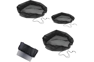 CykTxei 3Pcs Rain Barrel Covers - 24 Inch Fine Mesh Filter Screen with Drawstring for Water Collection Buckets, Prevents Leav