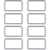 8 Pcs Rectangle Ring Buckle, 1 Inch/25mm Metal Flat Rectangle Ring Charms Heavy Duty Metal Rings Buckle Seamless Square Loop Rings for Strap Webbing Purse Hardware Bag Making DIY Craft, Silver