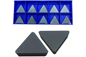 LAHDYFHOE GBJ 1" Shank R8 Face Milling Cutter Arbor End Mill Tool Holders withTPKN1603PDSKR Triangle Inserts Carbide Inserts Indexable Milling Inserts (10pcs TPKN1603PDSKR(Gray))