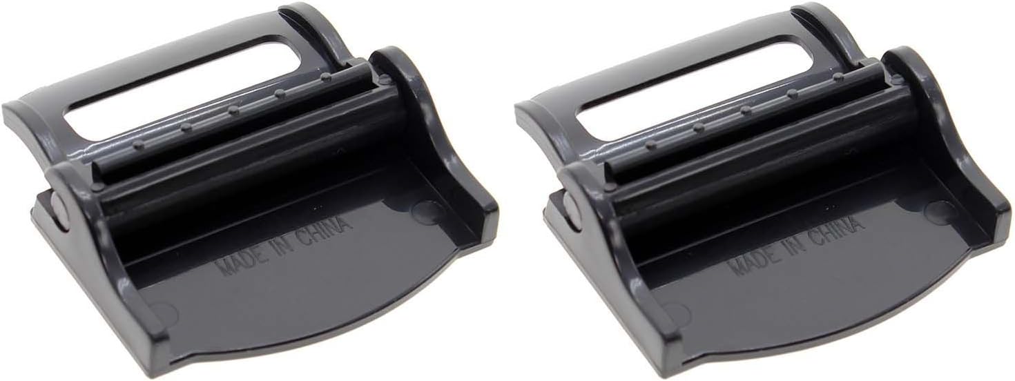 HuaYang Plastic Safety Adjustable Locking Buckles Car Seat Belts Clips Straps 2Pcs/Pair - Black