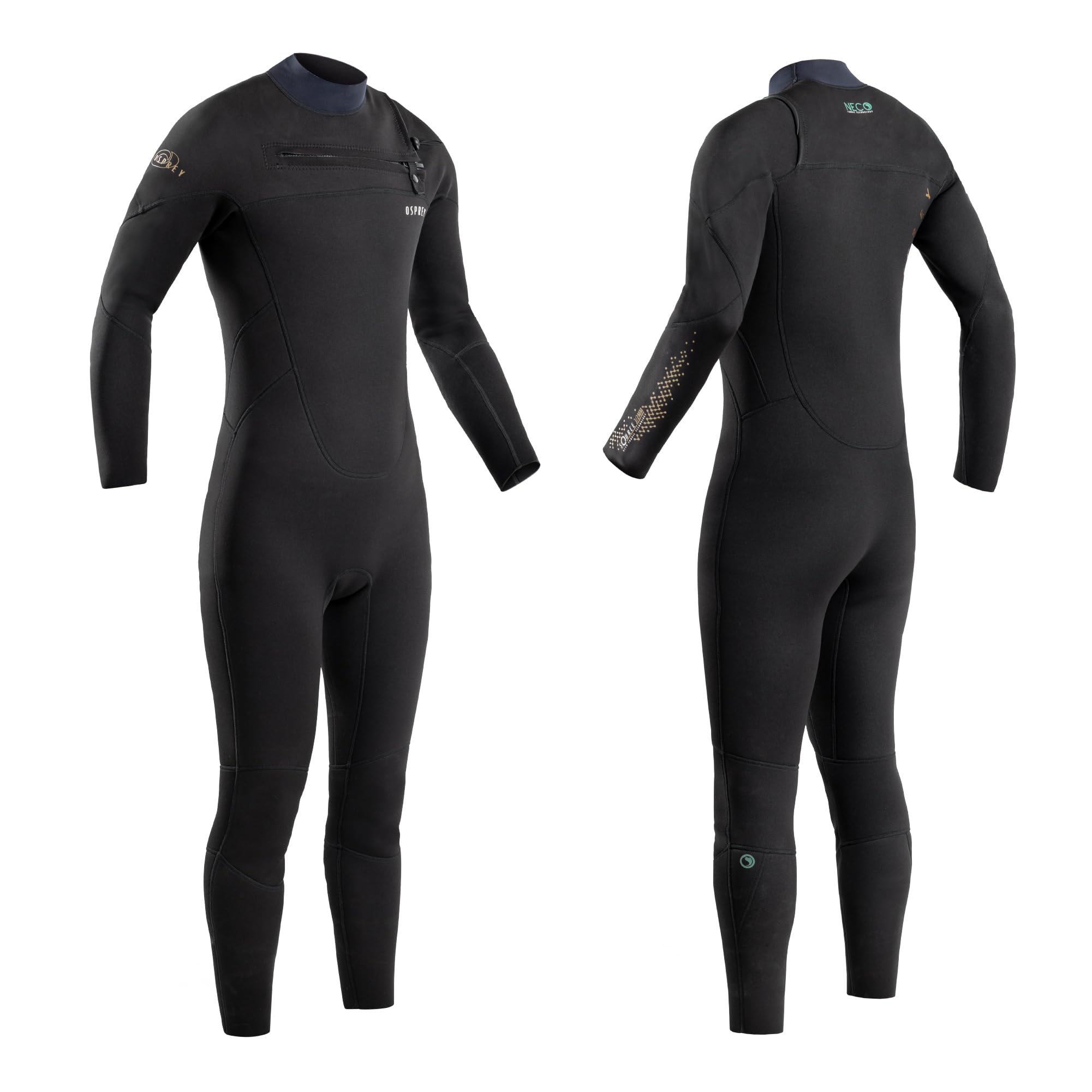 Osprey Unisex 3mm Eco Friendly Wetsuit, Adult Full-Length Neoprene Surf Wetsuit for Men and Women, Multiple Sizes, Black ST