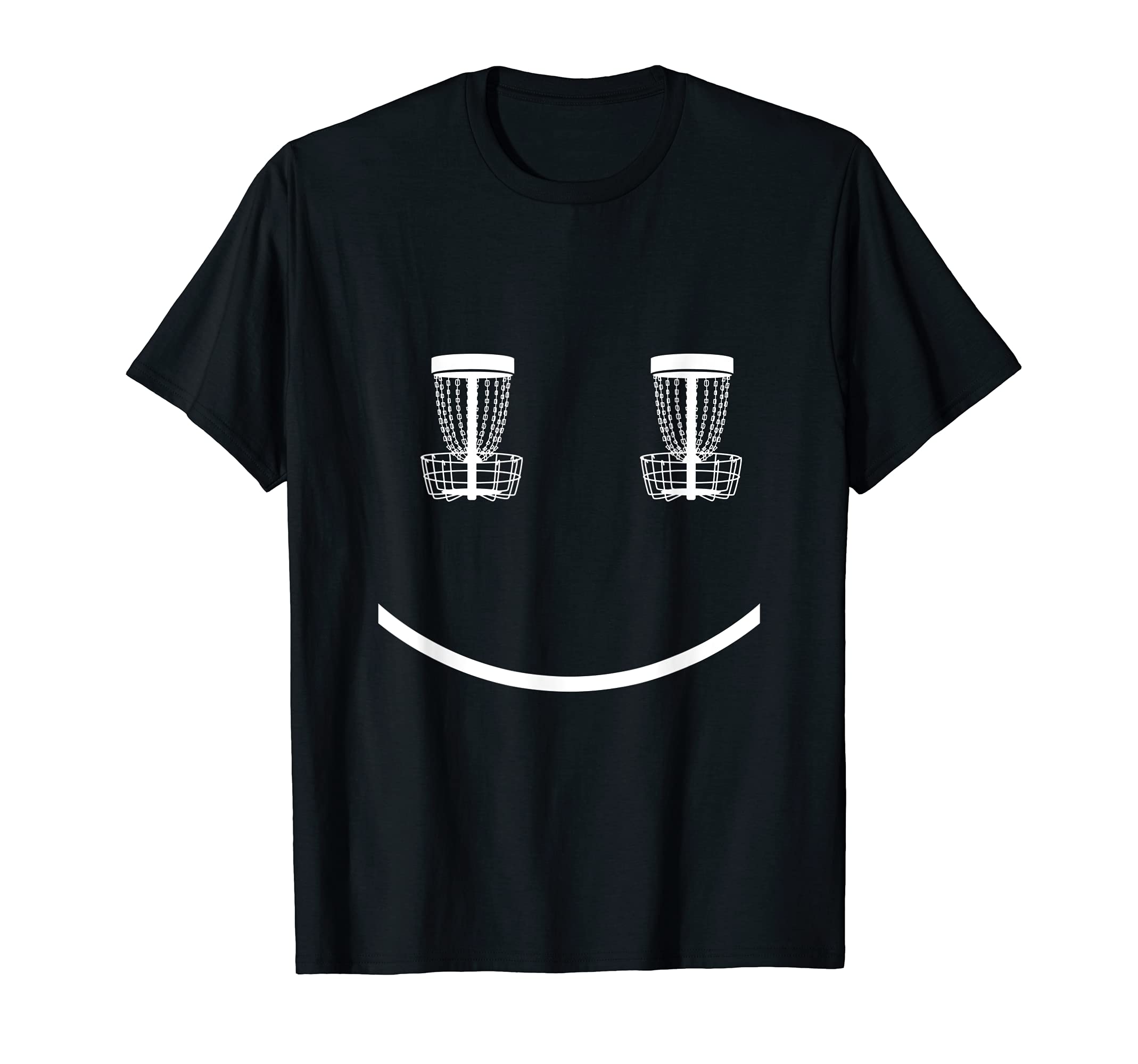 Disc Golf Funny Disc Golf Basket Smile Design T-Shirt