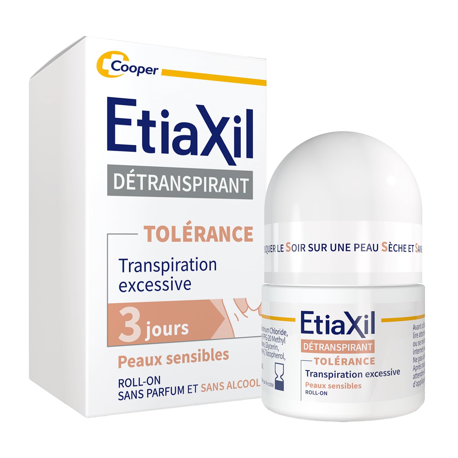 ETIAXIL Deodorant Deodorant - Treatment for Excessive Sweating - Armpits - TOLERANCE - Effectiveness 3 Days - 15ml
