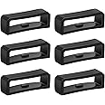 SAVITA 6pcs Watch Strap Holder Loop, Silicone Watch Band Keeper Retainer Fastener Ring Parts for Smart Watch Band Wristband Replacement