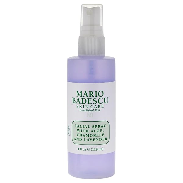 MARIO BADESCU FACIAL SPRAY WITH ALOE, CHAMOMILE AND LAVENDER FOR ALL SKIN TYPES | FACE MIST THAT HYDRATES AND RESTORES BALANCE & BRIGHTNESS | 4 FL OZ
