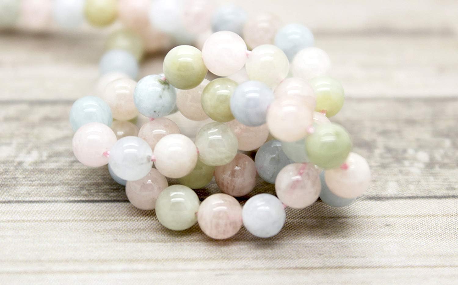 Perfect Gems Gorgeous Natural Morganite Gemstone Smooth Round Loose Beads, Approxi 15.5 inch, 1 Strand per Bag for Jewelry Making (8mm)