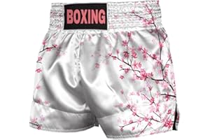 yowming Muay Thai Shorts for Men and Women: Traditional Styles Nation Shorts - Boxing, MMA, Kickboxing Print