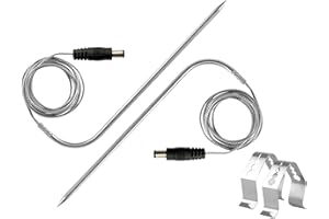 BRATI 2-Pack Meat Probe Thermometer Replacement for RecTeq RT-B380 Bullseye/RT-590/RT-700 Wood Pellet Grill, Rec Tec BBQ Accessories