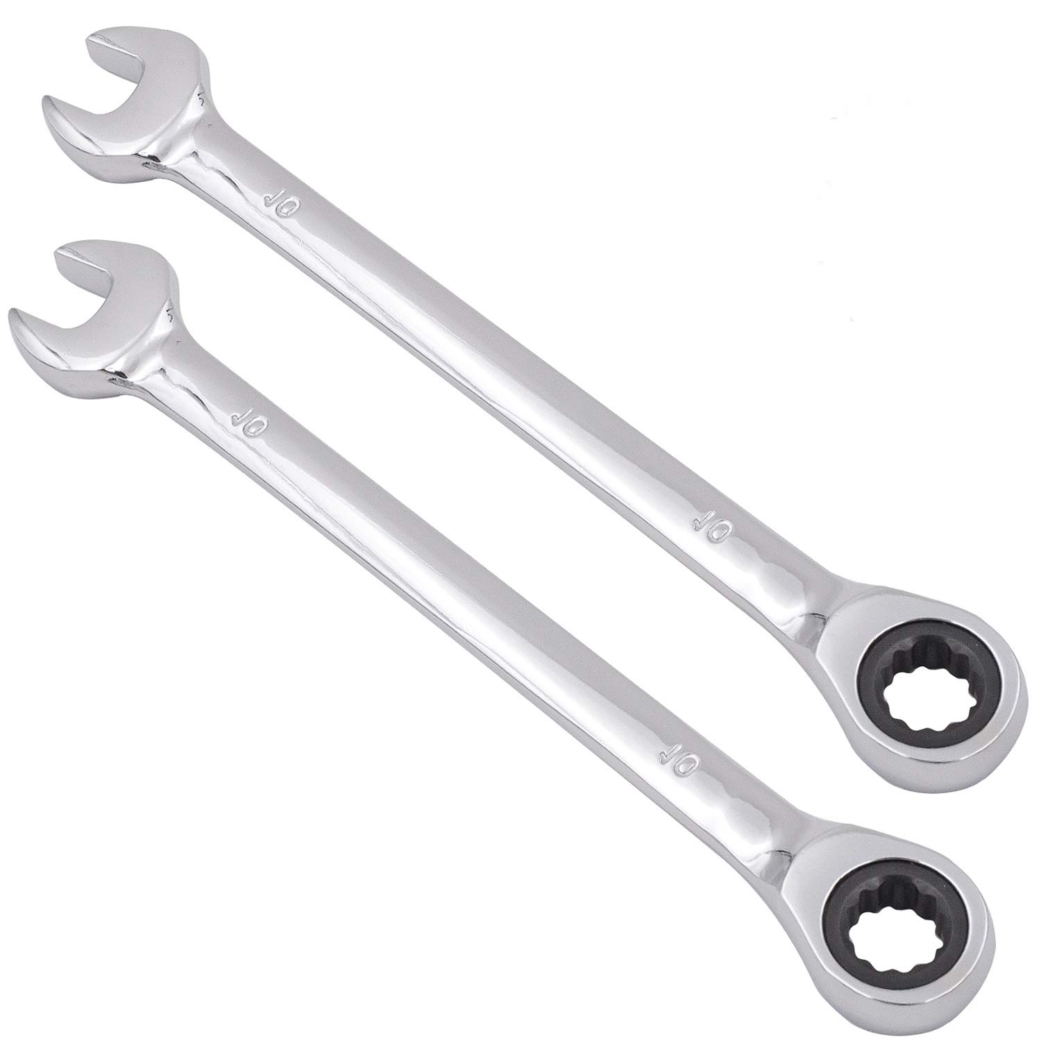 KINJOEK 2 PCS 10mm 12PT Ratchet Wrench, Metric