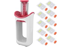 Baby Puree Maker, Squeeze Station, Manual Pouch Filling Station Efficient Easy Easy to Clean Baby Food Blender with 10 Pcs Po
