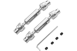 SHARE GOO 2PCS ShareGoo Metal RC Car Drive Shaft CVD Center Driving Shaft Dogbone 58-72mm Compatible with WPL HengLong 1/16 RC Military Truck Crawler Car