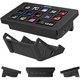 ULANZI D200H Stream Controller &amp; USB C Docking Station with Stand Base | 14 Keys Macro Keyboard with 7-in-1 Hub Deck Dock, SD/TF Card Reader, Customerable LCD Key for Live/Gaming/Editing/Office