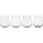 Oneida 895935 Mingle Stemless Wine Glasses, Set Of 4