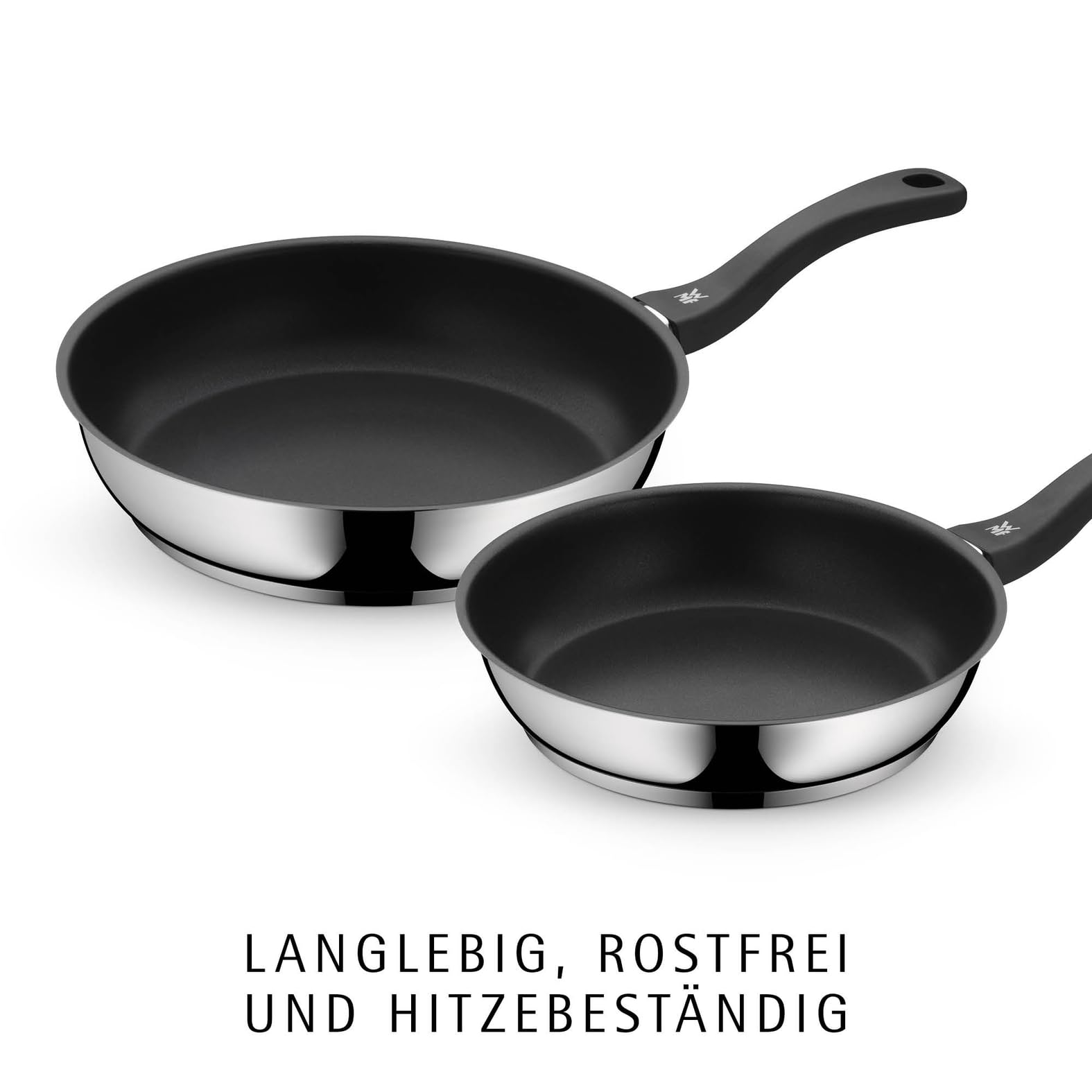 WMF Devil Bratpfanne 20 cm Induktion, Edelstahlpfanne Antihaftbeschichtet, für alle Herdarten geeignet, backofenfest bis 70 Grad, Kunststoffgriff 3