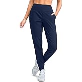 G Gradual Women's Fleece Lined Joggers High Waisted Water Resistant Thermal Hiking Pants Cold Weather Sweatpants with Pockets