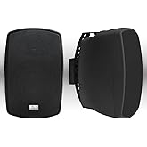 OSD Audio AP490 4" Outdoor Patio Speaker Pair, 60W RMS and 70V, IPX6 Weather Resistant, Full Motion Bracket, Black