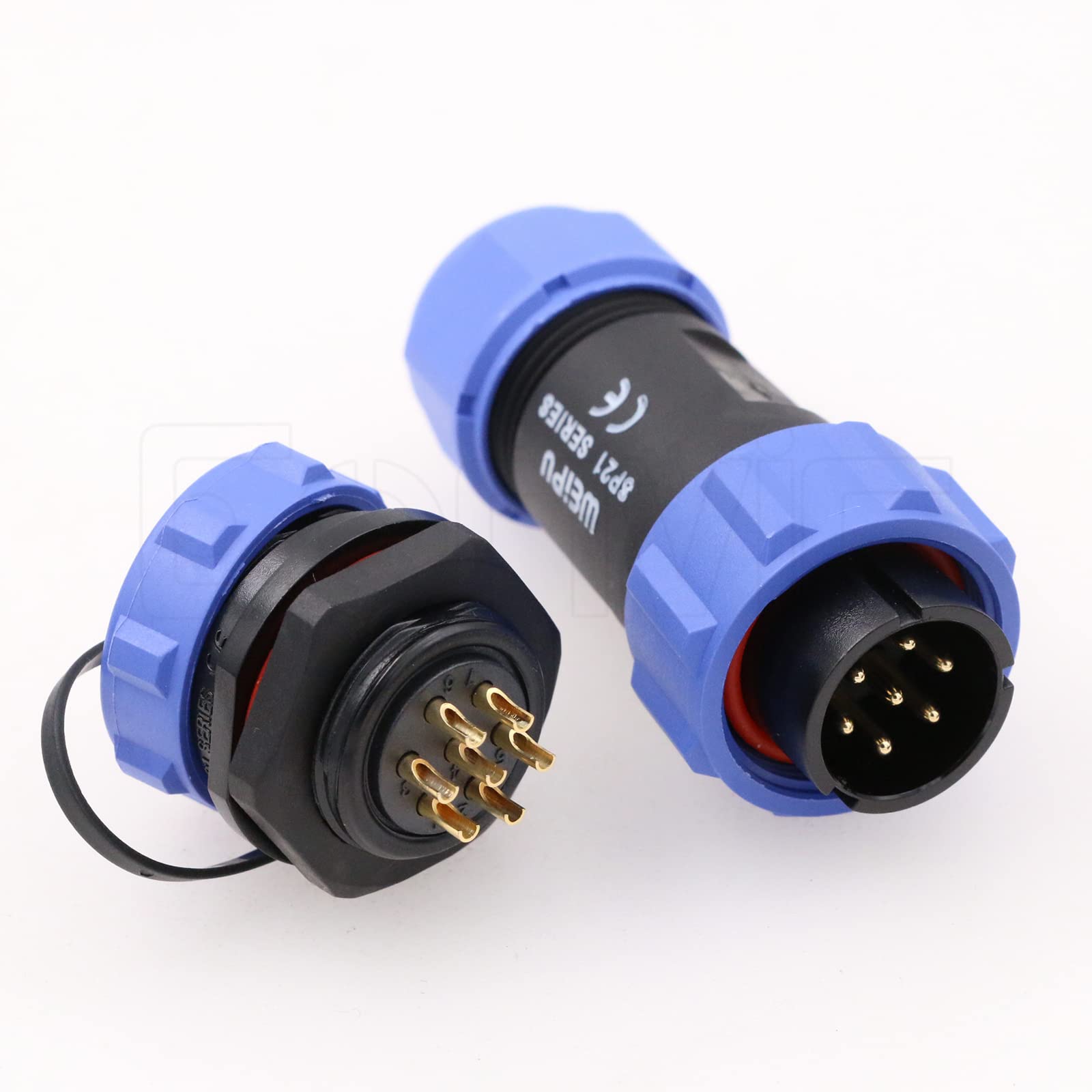 Eonvic Weipu SP21 7 Pin Panel Mount Aviation Plug Socket Waterproof IP68 Connector Cable Industrial Circular Solar Electrical Connector