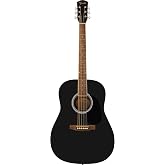 Fender FA-25 Dreadnought, Walnut Fingerboard, Black Pickguard, Black