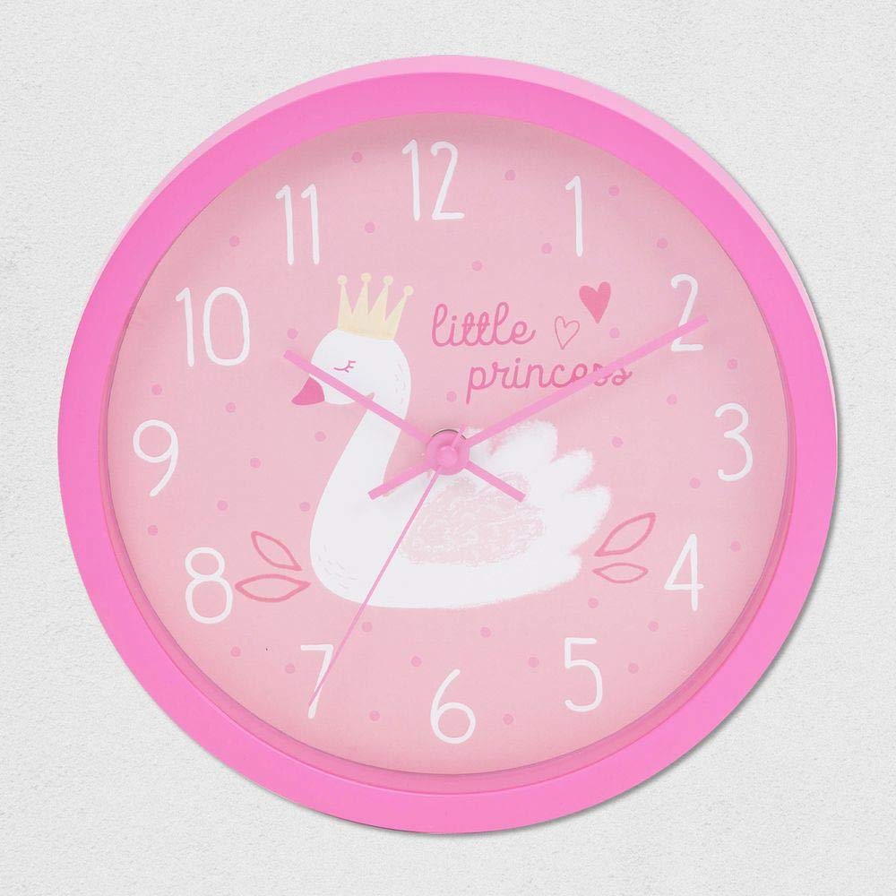 Widdop Swan Princess Pink Wall Clock