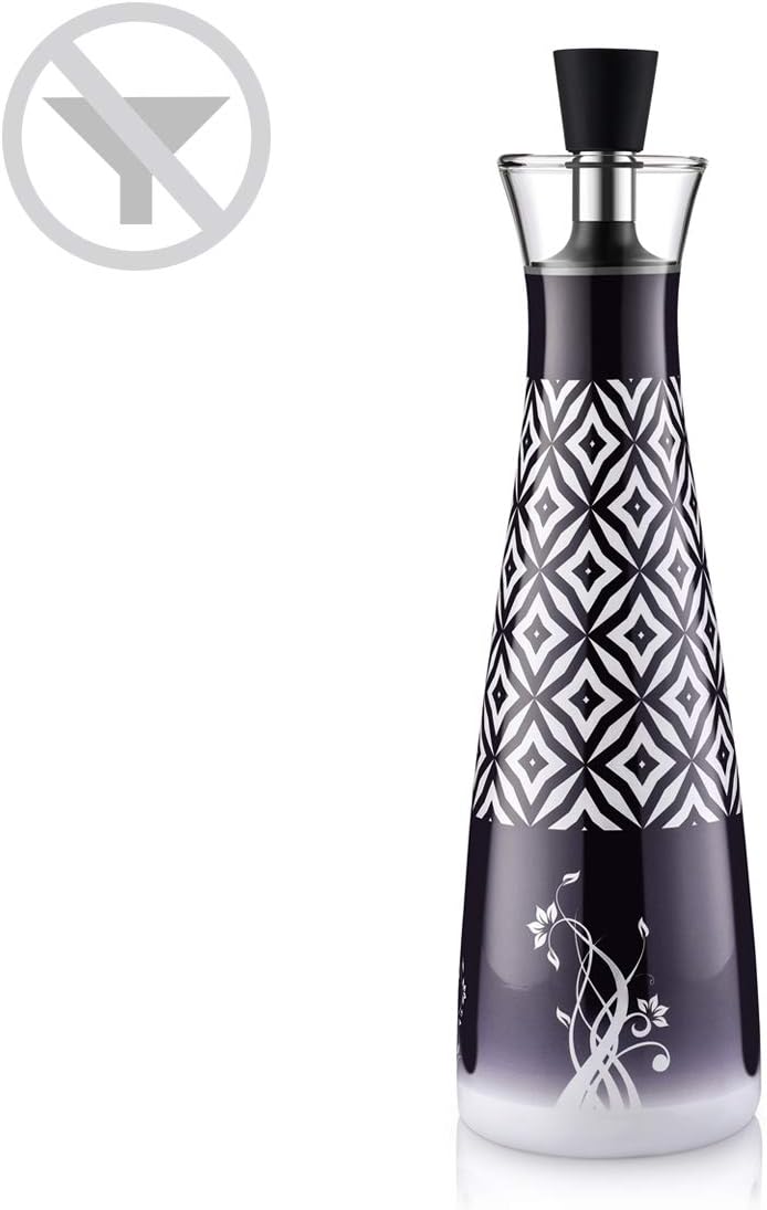 No Funnel Needed - Olive Oil Dispenser Glass Bottle with Dark Film to Protect Cooking Oils and Balsamic Vinegar From Heat and Light Airtight Containers Help Keep oils from spoiling | 17 ounce cruet