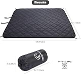 REDCAMP Waterproof Camping Blanket Sherpa 150x126 cm Windproof Black view 2
