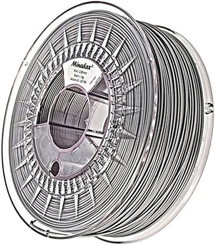 Minadax® premium quality PLA filament for 3D printer made in Europe Silver 3mm (2.85mm)