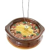 The Bridge Collection 3.5" Glass 'Crock of Chili' Christmas Ornament - Hand-Painted Comfort Food Holiday Decoration for Christmas Tree