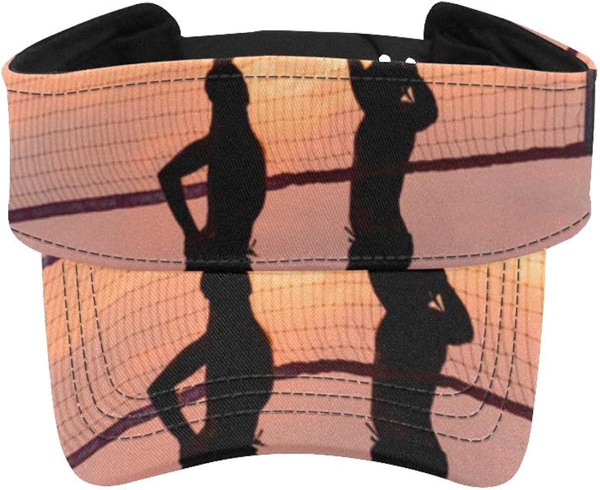 WDDHOME Men's Visor Hats Beach Volleyball Player Visor Hats Funny Running Hat Adjustable