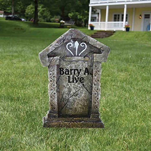 Fake Tombstones Halloween Yard Decoration Set/6, 21.3" x 14.8