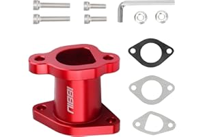 NIBBI Predator 212 Intake Manifold,212 Predator Performance Part Intake Pipe Inlet Manifold For Mini Bike 196cc/212cc/224cc Engine GX160 GX200 225RS(FL-Red)