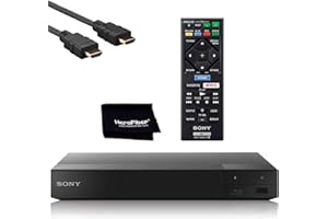 Sony BDP S3700 Blu-Ray Disc Player with Built-in Wi-Fi + Remote Control, Bundled With Xtech High-Speed HDMI Cable with Ethernet + HeroFiber Ultra Gentle Cleaning Cloth