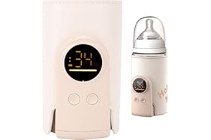 Baby Bottle Warmer 8000mAh USB C Fast Charging, Constant Temperature Control, Portable for Travel & Outdoor Use