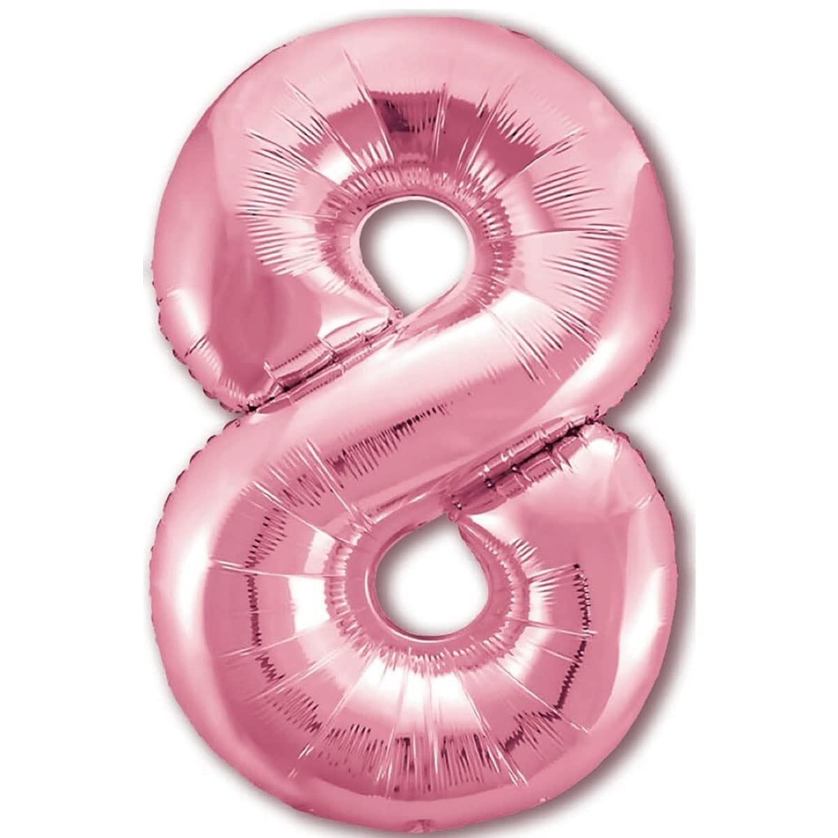 Balloon 8th Birthday Number 8 Pink XXL Giant Foil Balloon 40” Birthday Decoration for Girl. Flies with Helium
