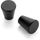 Ravinte Matte Black Cabinet Knobs Drawer Knobs, 3/4 Inch, 10 Pack | Round Knob Shape, Smooth Pull Grip, Kitchen Cabinet Update, For Dressers, Drawers, Cabinet Doors, Furniture Hardware Projects