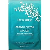 FACTORFIVE Growth Factor Facial Mask – Stem Cell Growth Factors for Enhanced Skin Recovery & Rejuvenation, Cruelty-Free, Free of Parabens, Sulfates, and Phthalates – 1 Single Use Mask (8mL)