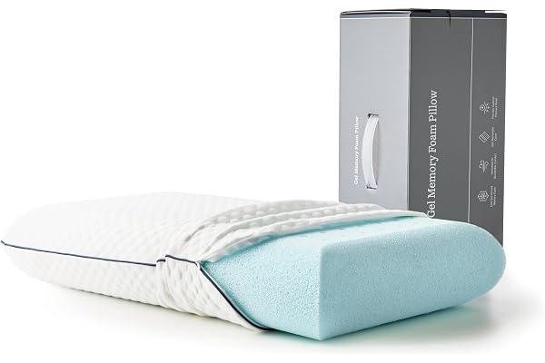 WEEKENDER Ventilated Gel Memory Foam Pillow - Washable Cover , White, Standard (Pack of 1)
