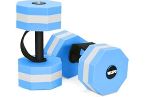 WELSPO 1 Pair EVA Foam Water Dumbbells for Pool Exercise, Water Weights Aquatic Exercise Dumbbells, Aquatic Fitness Weights, Enhance Your Fitness Journey with Water Aerobics Equipment and Pool Weights