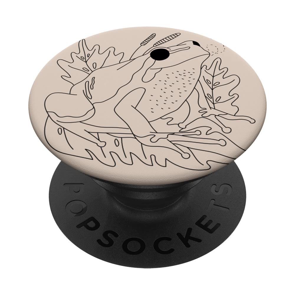 Frog Aesthetic Line Art Minimalistic Pastel Abstract PopSockets Swappable PopGrip