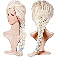 ANOGOL Hair Cap +(6 Hairpins) Blonde Cosplay Wig Princess Wig for Women Long Princess Braided Wig Braid Costume Synthetic Wig for Halloween Party